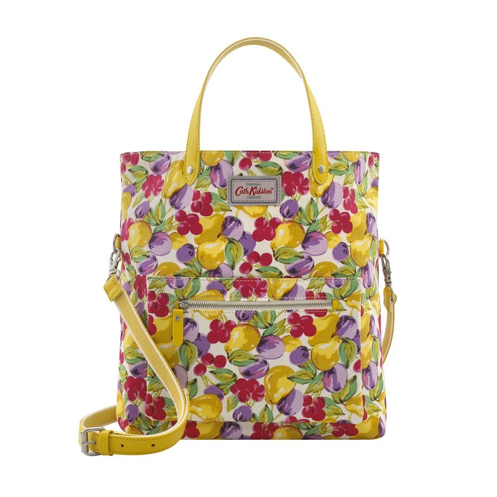 Cath Kidston - Túi đeo chéo hai mặt Reversible CrossBody Small Painted Fruit - 1001952 - Warm Cream