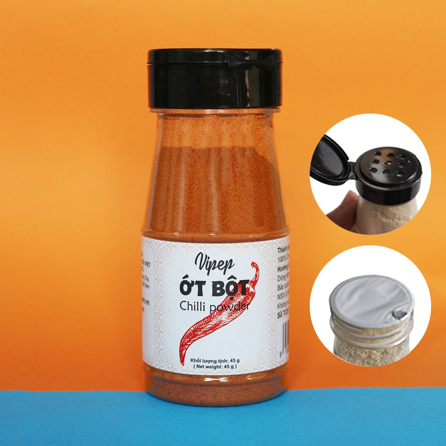 Ớt bột Vipep 45gr - Bột ớt Vipep nguyên chất đảm bảo chất lượng