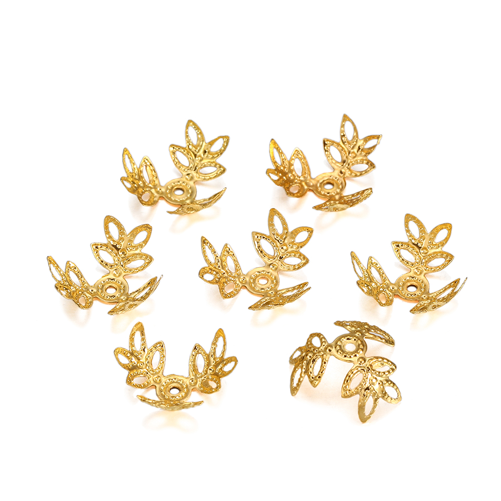 Set 100 phụ kiện St.kunkka làm trang sức hình lá 16x16mm