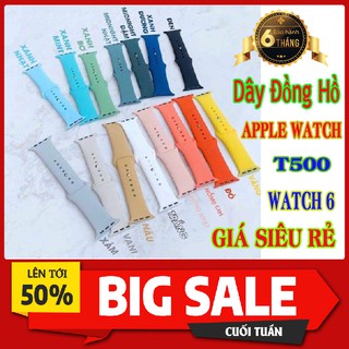 ⏰15 MÀU⏰ DÂY ĐỒNG HỒ CAO SU APPLE WATCH,T500, WATCH 6, W26, W46, U78Plus FULL SIZE 1 2 3 4 5 38/40mm 42/44mm