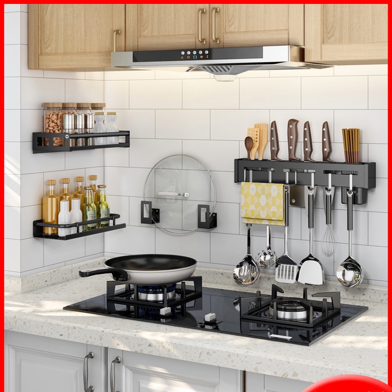 Giá Cài Dao Giá Treo Đồ Nhà Bếp Inox Gắn Tường Có Móc Cài Dao Muỗng Không Gỉ Đa Năng titan.st