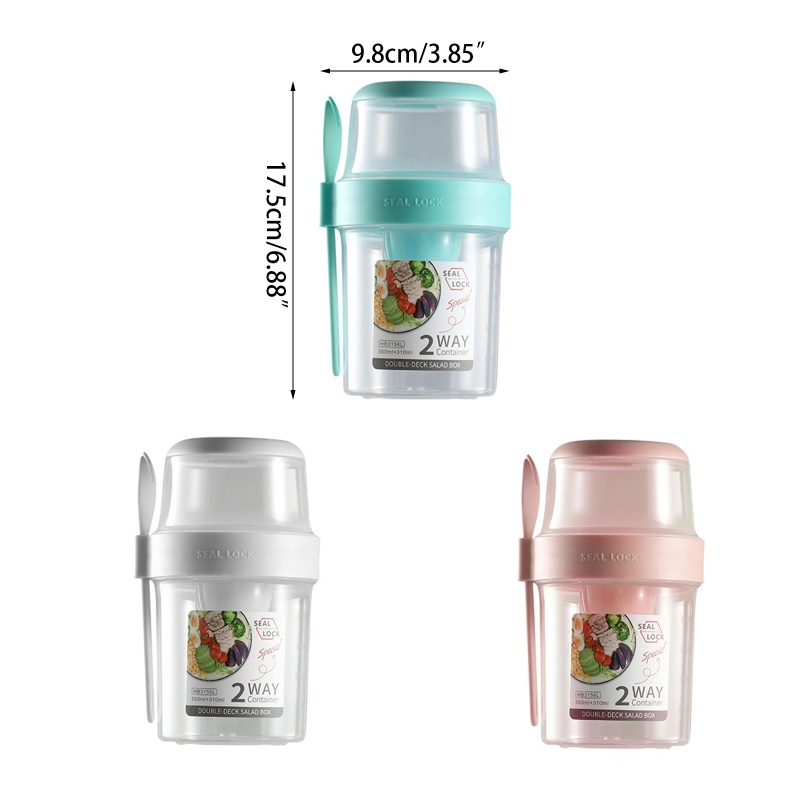 Hộp Đựng Cơm Trưa Hai Tầng Bằng Nhựa Đa Năng Tiện Lợi Khi Đi Dã Ngoại