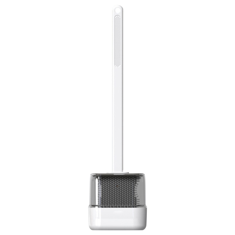 Bàn Chải Vệ Sinh Toilet Bằng Silicone Với Tay Cầm Dài Và Giá Đỡ Tiện Dụng