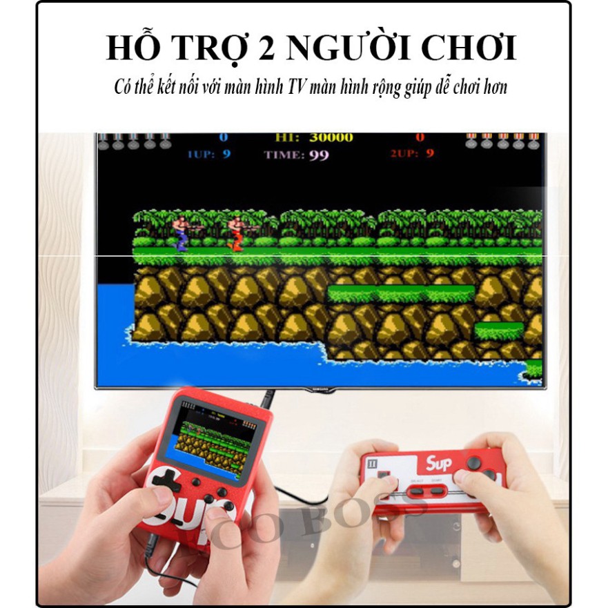 Máy Chơi Game Sup 400 Game Mario, Contra, Tank,.. Kèm Tay Cầm Chơi Game 2 Người MEMOTOP