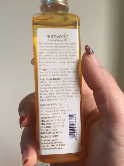 [sale khủng] Tinh dầu sáng da - oil light aura 100ml | BigBuy360 - bigbuy360.vn