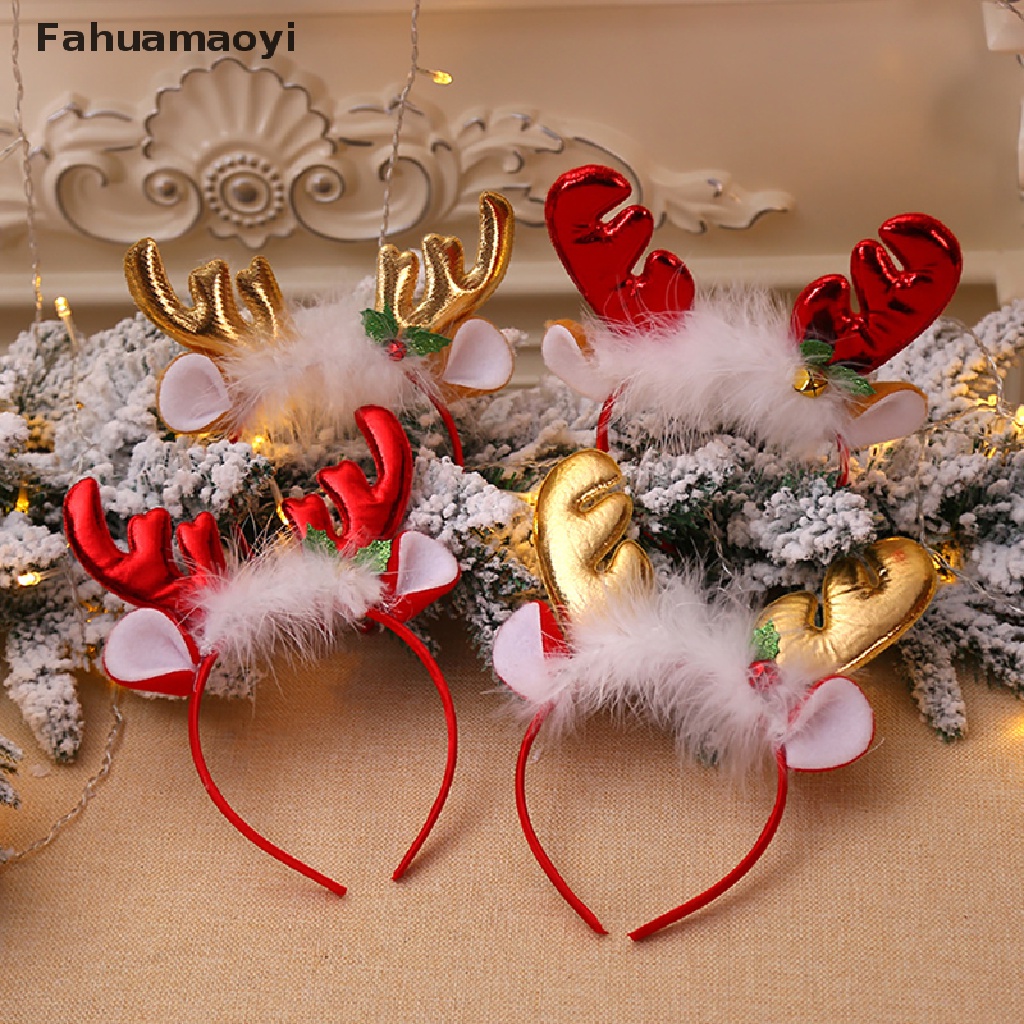 Fahuamaoyi Băng đô sừng tuần lộc cây thông giáng sinh dành cho người lớn trẻ em/người lớn có thể mua sắm