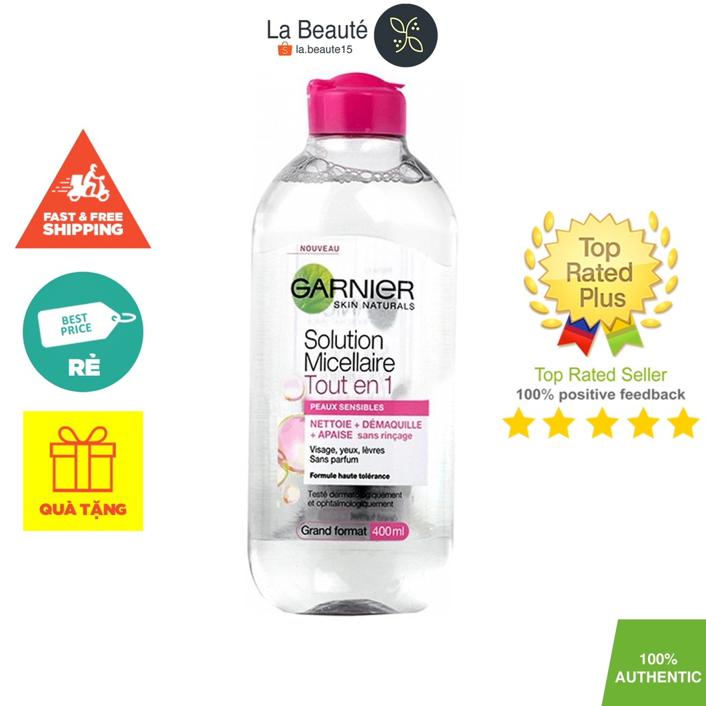 Garnier Skin Active Solution Micellaire Tout en 1 - Tẩy Trang Dành Cho Da Thường [Nhiều Loại Dung Tích]