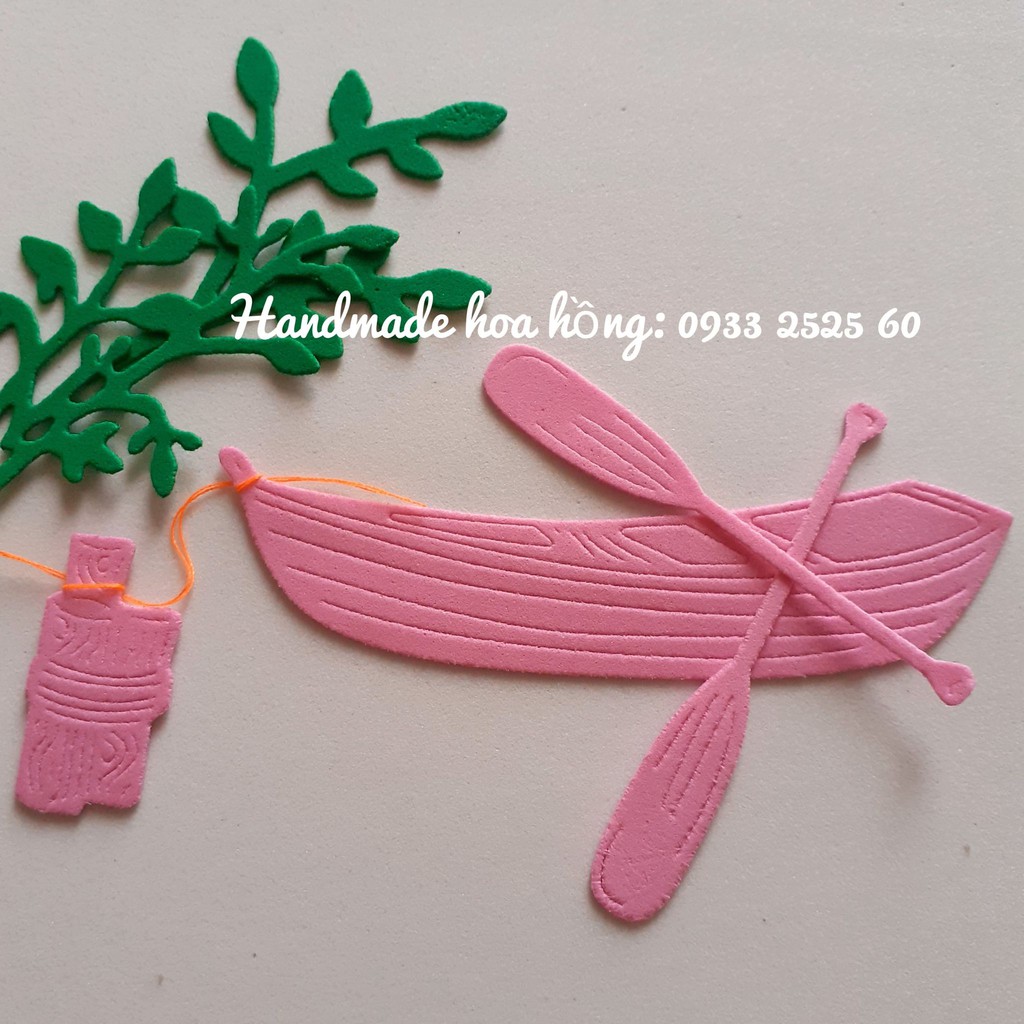 Set 32 cây lá bằng xốp, 2 size – Nguyên liệu handmade - Hình trang trí thiệp, phong thư, bưu thiếp, bao thư, bao lì xì