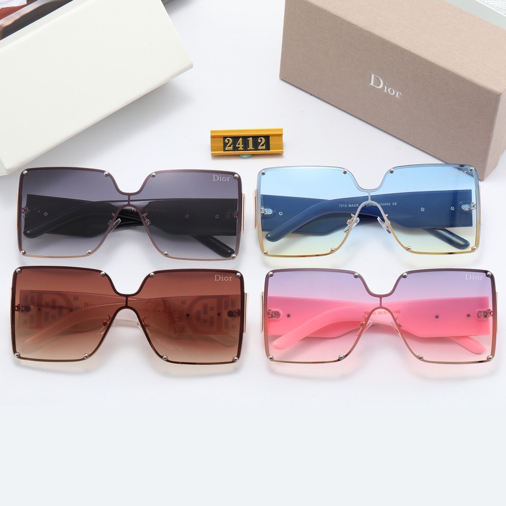 Kính Mát Dior Hình Vuông Đính Đá Sang Trọng Cho Nữ