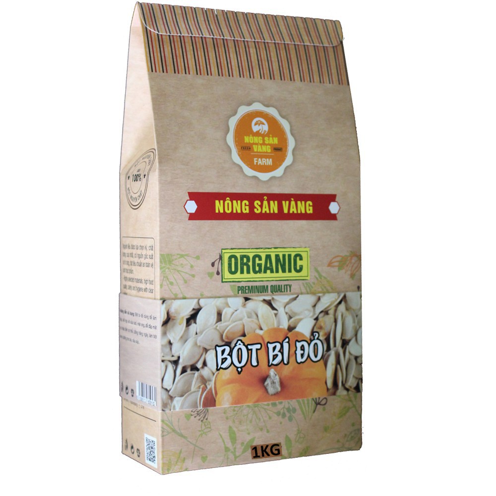 Bột bí Đỏ Nguyên Chất 1Kg - Nông sản vàng