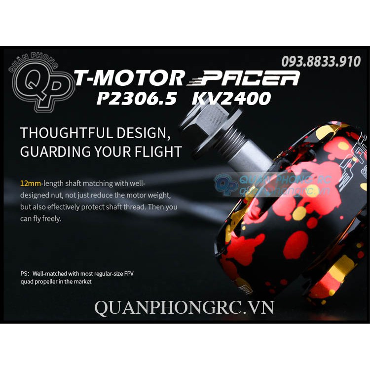 T-Motor Pacer P2306.5 KV2400 Brushless Motor (Mixed Gold)