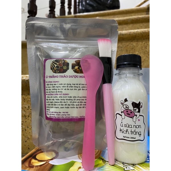 5 Combo ủ trăng măt+body cực tốt cho da( Tặng kèm que+cọ) handmade