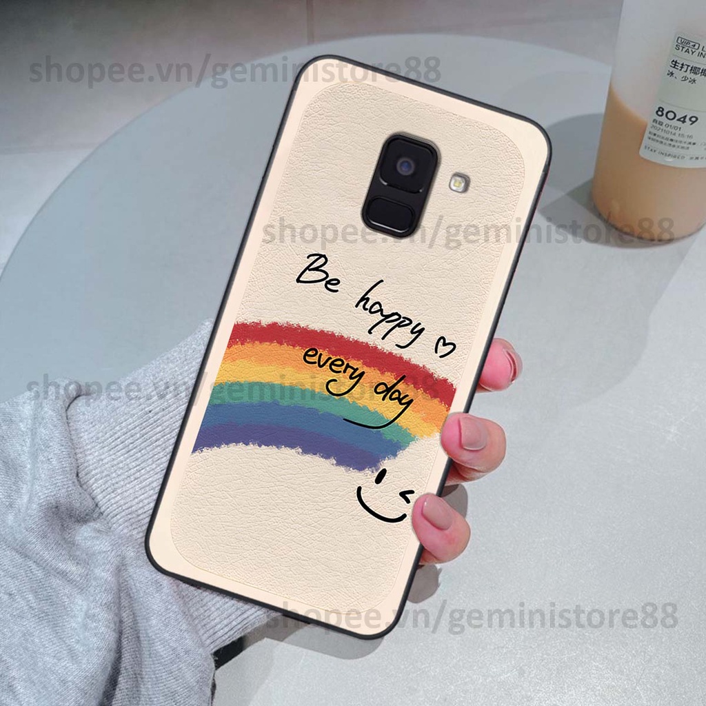 Ốp Samsung A6 2018 / A6 Plus / A6+ in hình cô gái be happy trẻ trung cá tính năng động