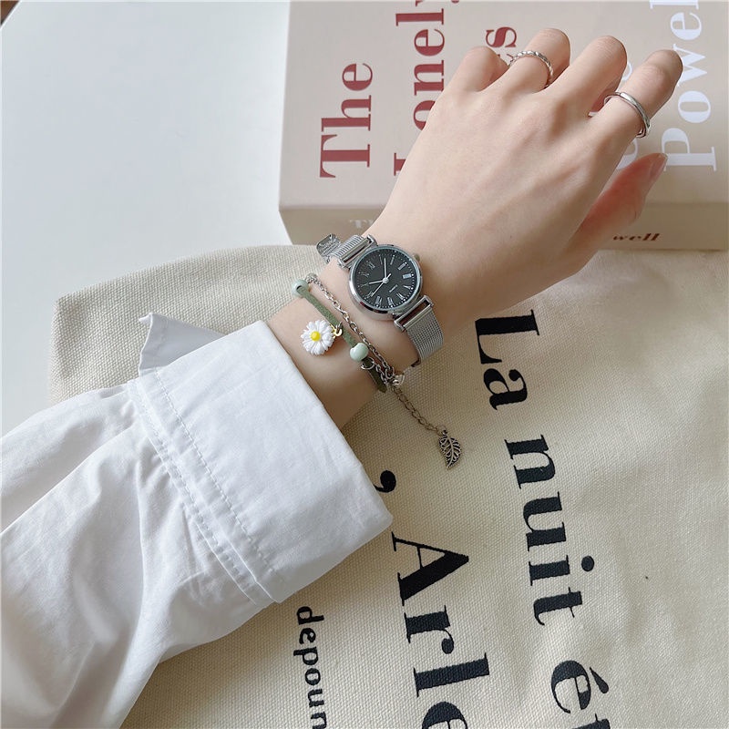 Winner Đồng Hồ Đeo Tay Mặt Tròn Dây Xích Nhỏ Nhắn Phong Cách Hàn Quốc Dành Cho Học Sinh Trung Học Cao Cấp
