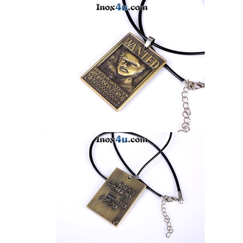 Dây chuyền Wanted - Zoro One Piece