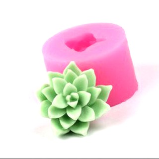 Khuôn silicon 3D mẫu Sen đá cụp