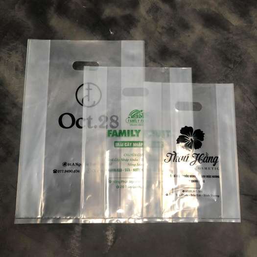 Túi PE Trong Suốt Hột Xoài Trong Mờ Gói Hàng 1 Kg Đục Lỗ Dày Dẻo Dai Bền - Túi Nilon Gói Hàng Hợp Phú Giá Rẻ Nhiều Size