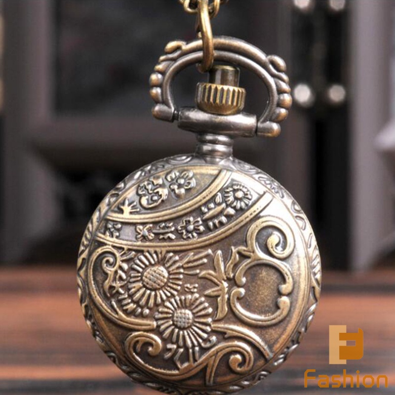 Đồng Hồ Quả Quýt Chạm Khắc Hình Tháp Eiffel Thời Trang