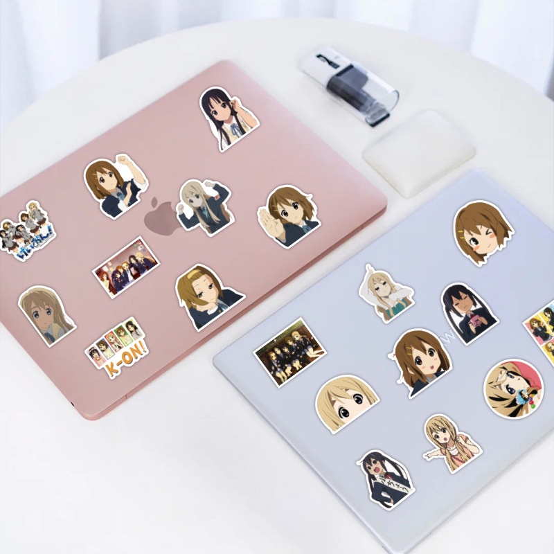 Set 100 miếng dán trang trí chống thấm nước họa tiết hoạt hình K-ON!Hirasawa Yui Series A