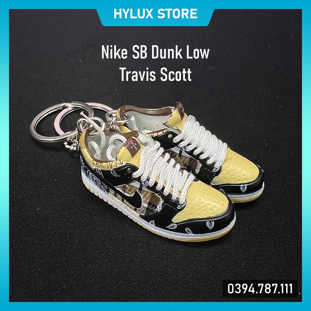 Móc khóa giày 3D Sb Dunk Low Travis Scott cao cấp