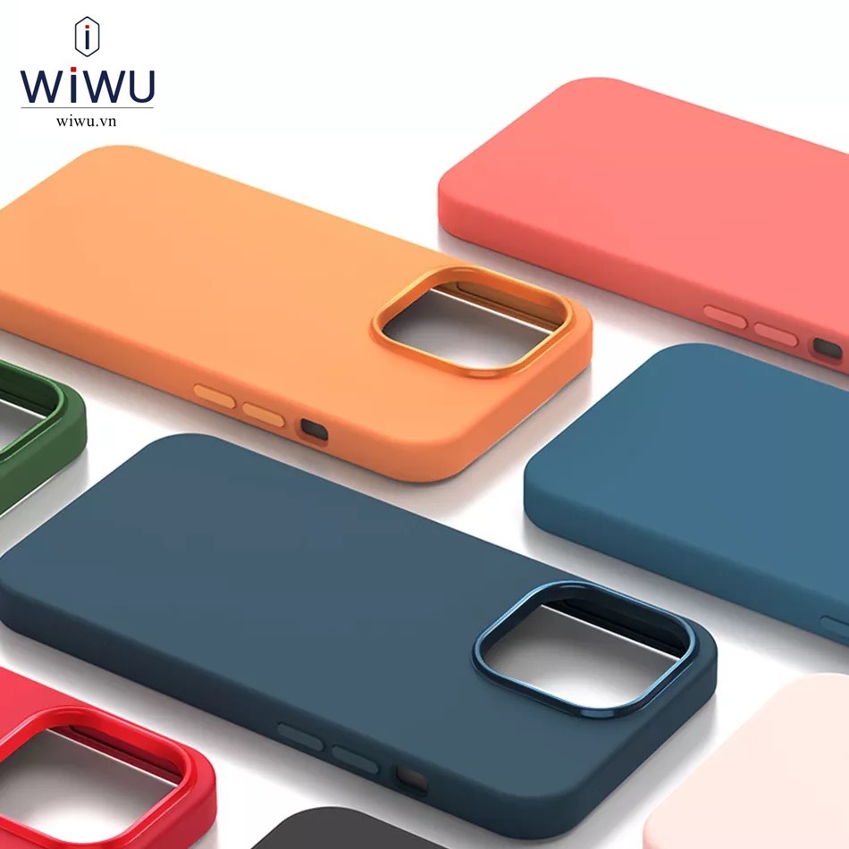 Ốp lưng  Wiwu Magnetics Silicone Magsafe cho Smart Phone 13 Pro Max , Ốp lưng silicone hút nam châm Magsafe chính hãng