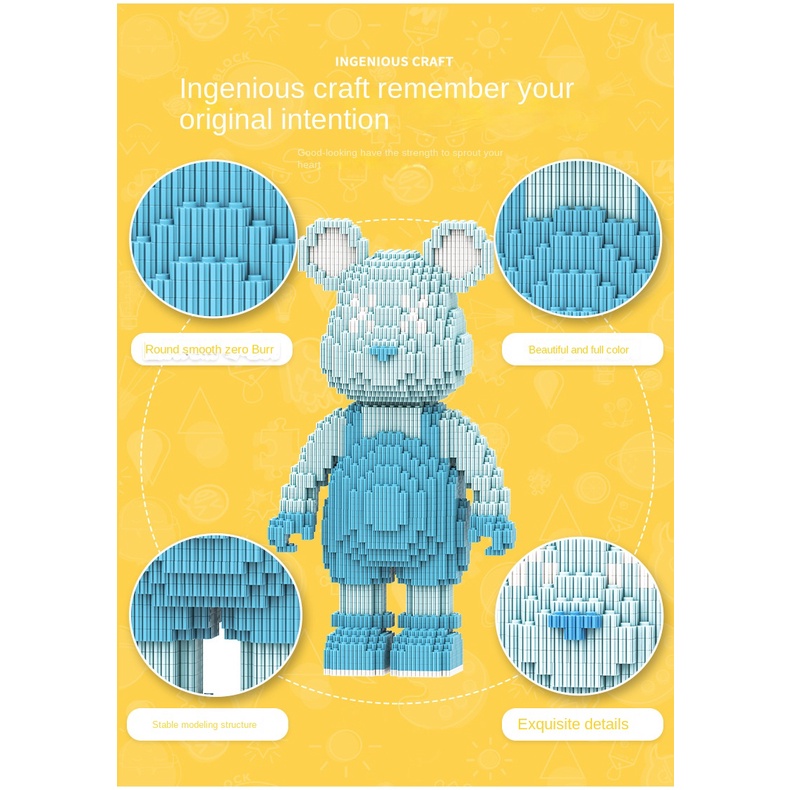 M Chakra Khối Lắp Ráp Hình Ba Lô Gấu Lớn Nhiều Màu Sắc