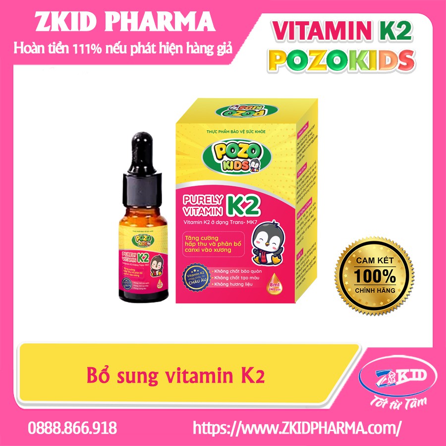 Vitamin K2 POZOKIDS nhỏ giọt bổ sung vitamin K2