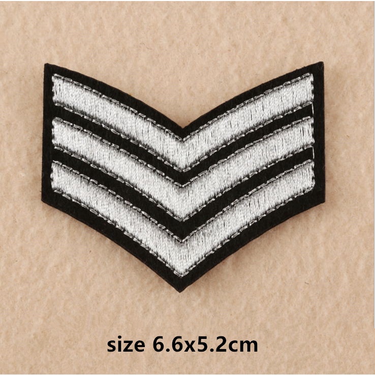 Miếng Dán Ủi Trang Trí Quần Áo Thêu Hình Bàn Tay Phong Cách Quân Đội