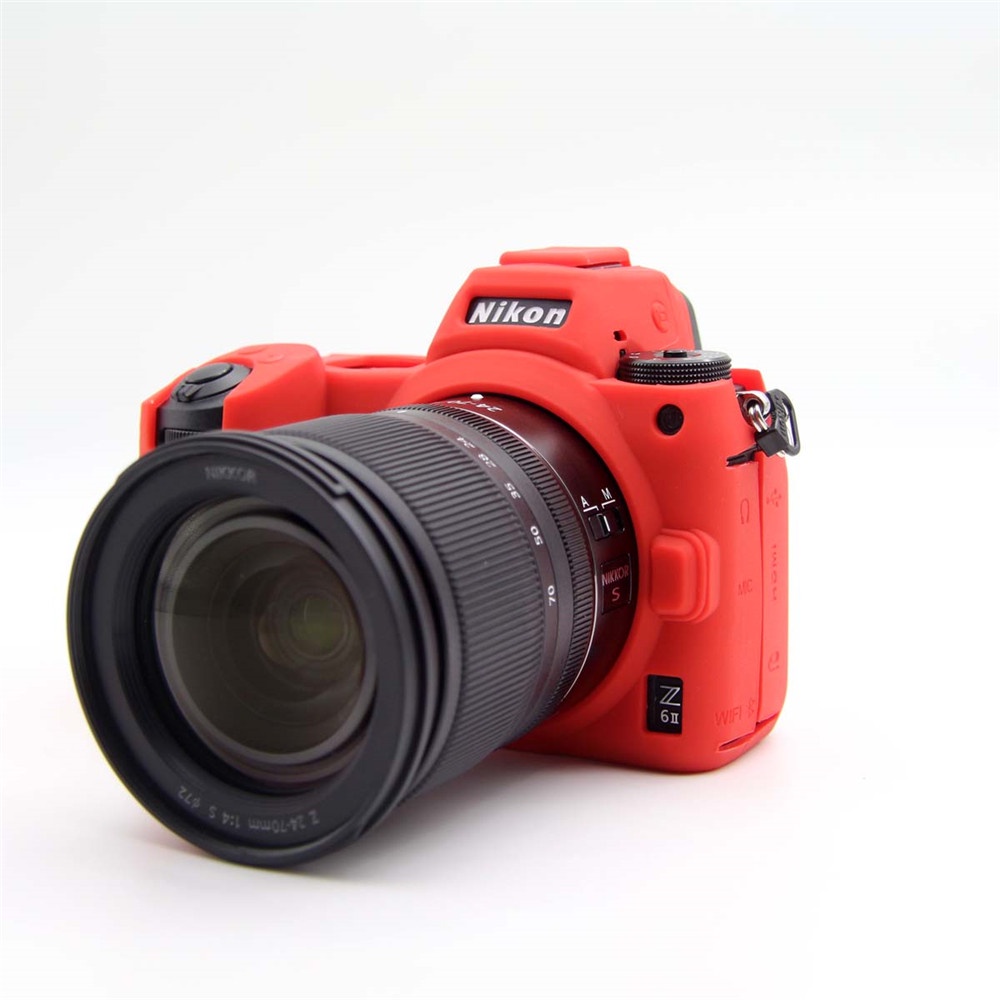 Vỏ Bảo Vệ Máy Ảnh Nikon Z7II Z6II Z5 Bằng Silicone + 3 Vòng Đệm Cao Su