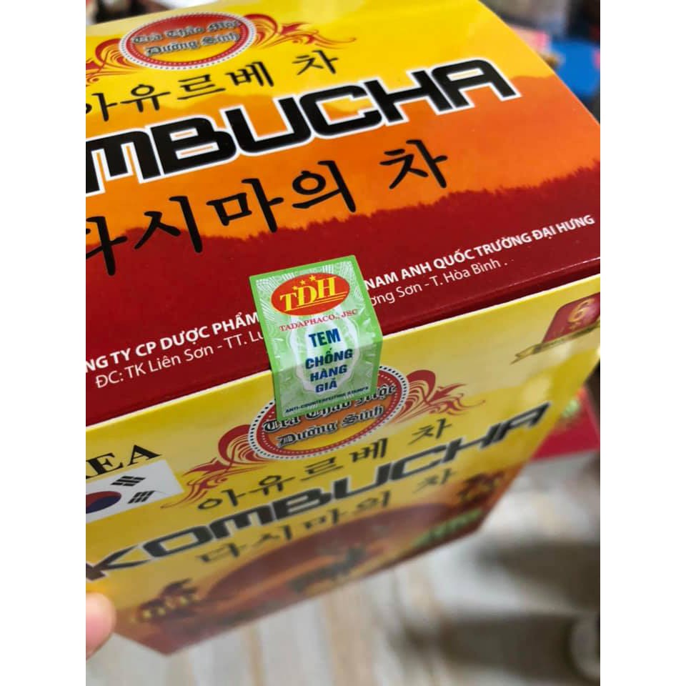 Trà Dưỡng Sinh KOMBUCHA - Hộp Trà Kombucha gói - Hỗ trợ tiêu hóa (1 Hộp 30 Túi)