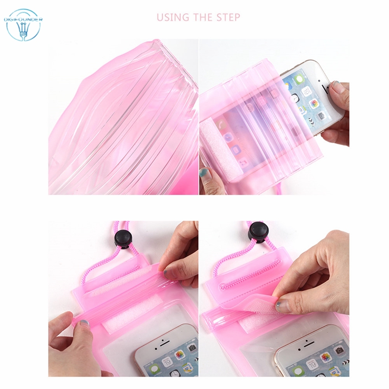 DG Sealed Swimming Bag Smartphone Waterproof Pack Universal Diving Surfing Mobile Phone Neck Pouch For Beach Storage Cases
