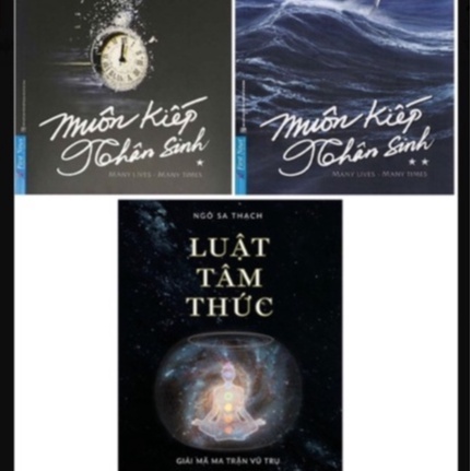 Sách - Combo 3 : Muôn Kiếp Nhân Sinh Tập 1 &amp; 2 (khổ nhỏ) + Luật Tâm Thức - Giải Mã Ma Trận Vũ Trụ