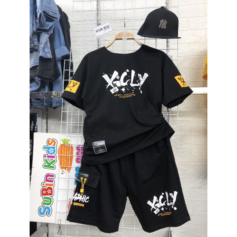 Bộ hiphop XCLY đen SBB097 SUBIN KIDS