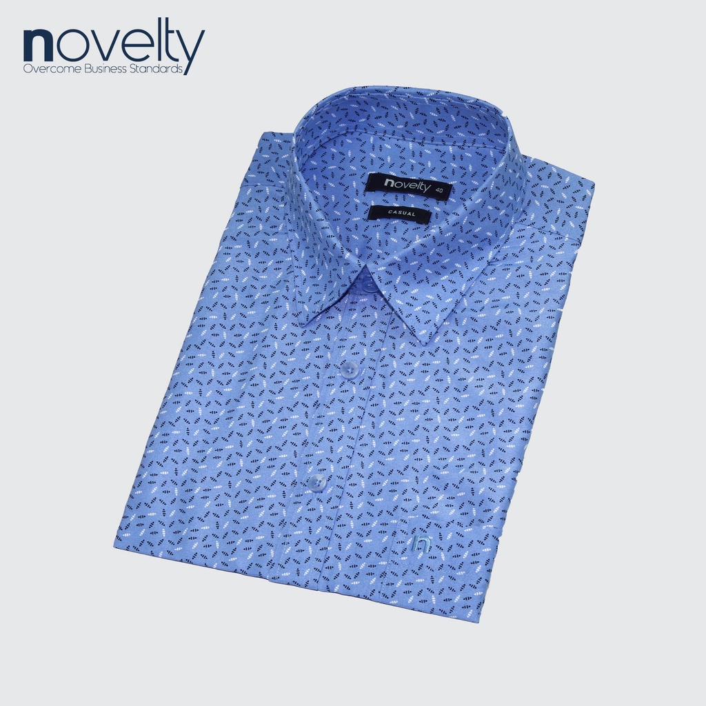 Áo sơ mi nam ngắn tay Novelty hoa văn Casual NSMMHTNSPB220277N