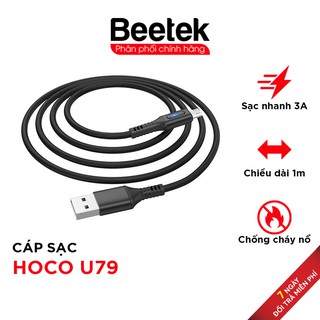 Cáp sạc hoco u79 sạc nhanh 2.4a, dây dài 1.2m, tự ngắt sạc khi đầy pin / đầu lightning iphone