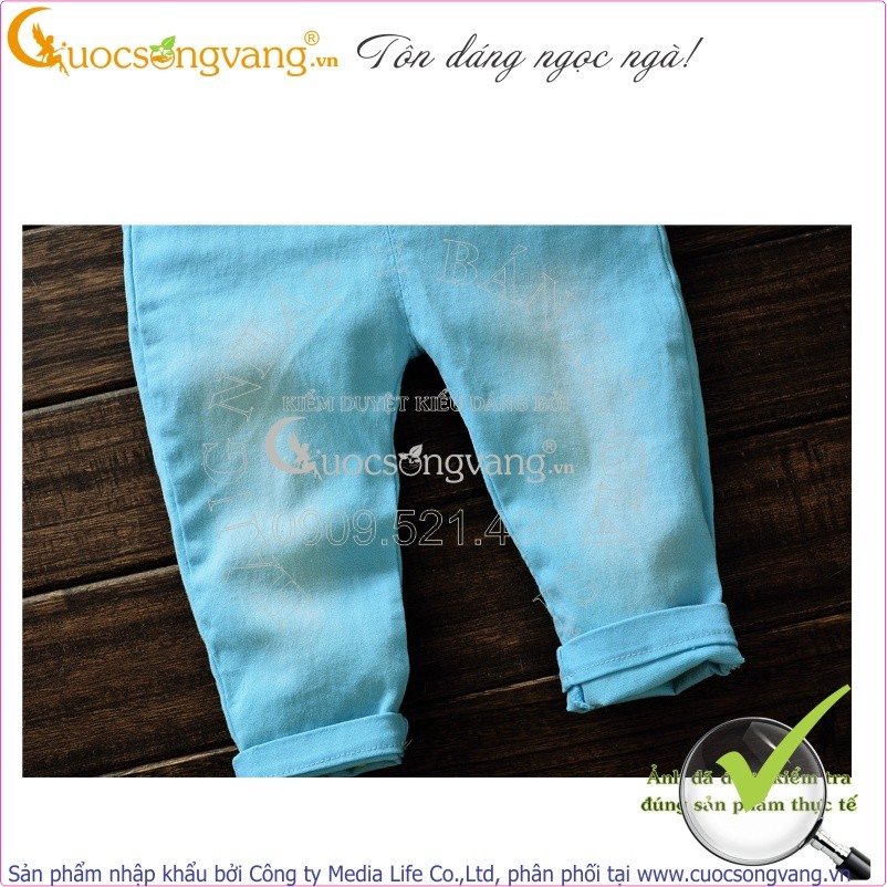 Quần áo bé trai quần yếm bé trai cotton wash mềm GLQ016 Cuocsongvang