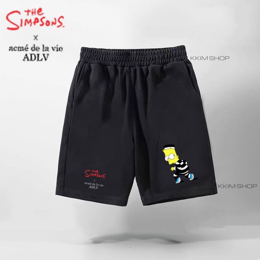 QUẦN SHORT ADLV The Simpsons Nam Nữ, quần đùi thun unisex form rộng thể thao, lửng cộc ngắn mặc nhà KKIMSHOP