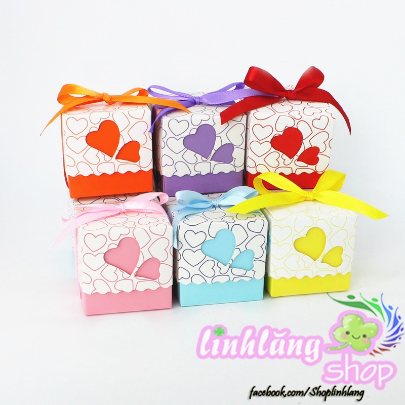 Vỏ Hộp quà cưới trái tim