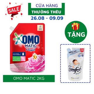 Nước giặt OMO Matic Comfort Hương Hoa Hồng túi 2KG (MỚI)