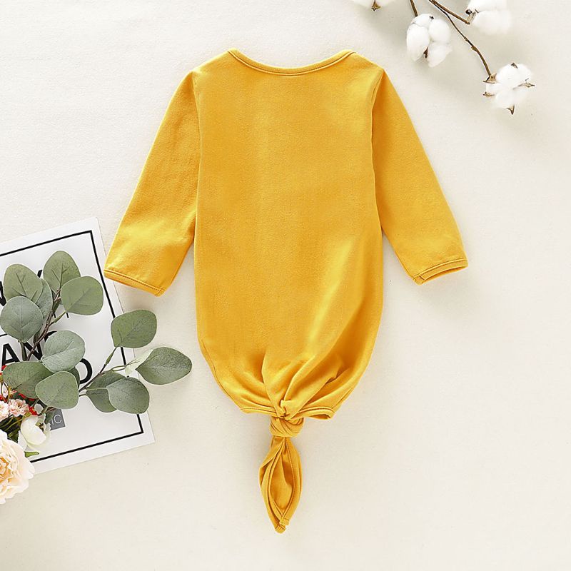 Bộ Đồ Ngủ Liền Thân Thắt Nút Dành Cho Bé Sơ Sinh
