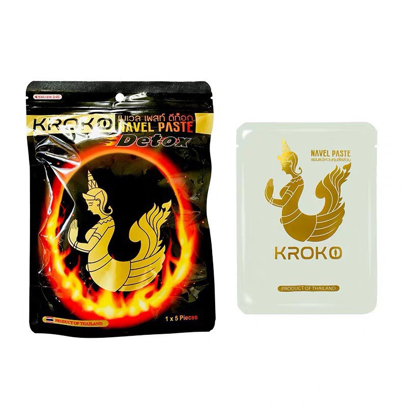 Miếng Dán Tan Mỡ Bụng KROKO DETOX Thái Lan (5 miếng / túi)