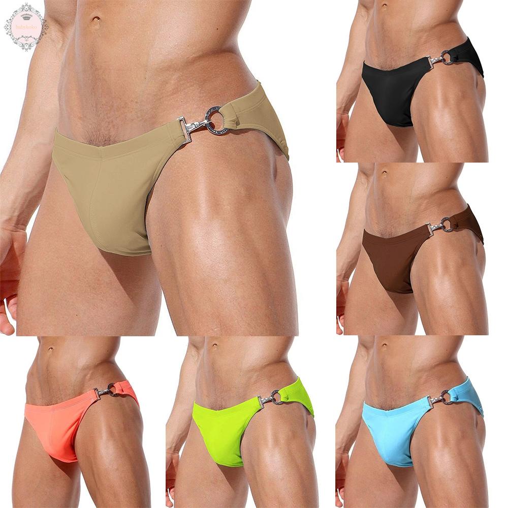 Quần Bơi Màu Đen Bằng Kim Loại Chất Lượng Cao Cho Nam