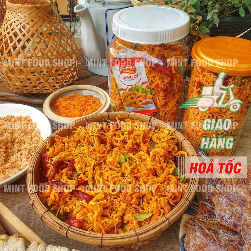 Khô Gà Lá Chanh Loại 1 Siêu Ngon 1kg 2 Hộp 500gr