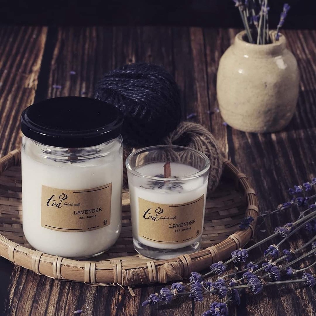 Nến Thơm Lavender , Tỏa Handmade Candle, Nến Thơm Thư Giãn