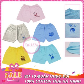 SET 10 quần chục đùi Thái Hà Thịnh / 100% cotton / mỏng / mát