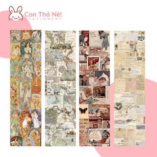 Sticker Vintage Dán Tường và Trang trí sổ tay Bullet Journal Yanji 46 cm