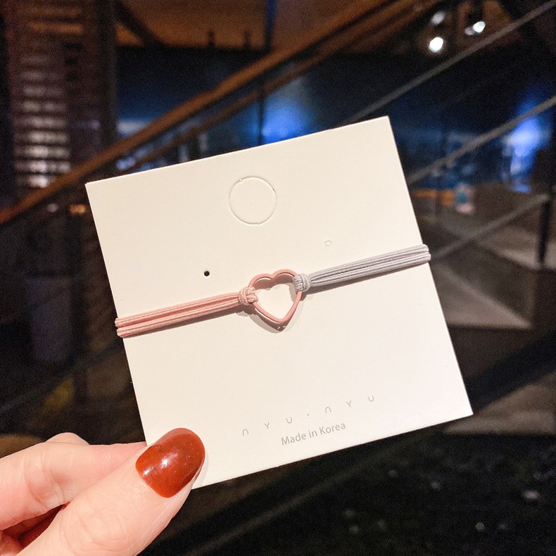 Dây Buộc Tóc SOLANO Dây Cột Tóc Hàn Quốc Co Giãn Nhiều Màu Hình Trái Tim Xinh Xắn Cho Nữ FA-001287