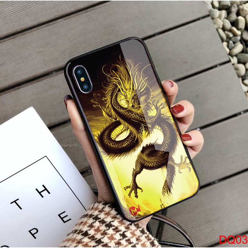 Ốp lưng Iphone X in 3D hình rồng vàng