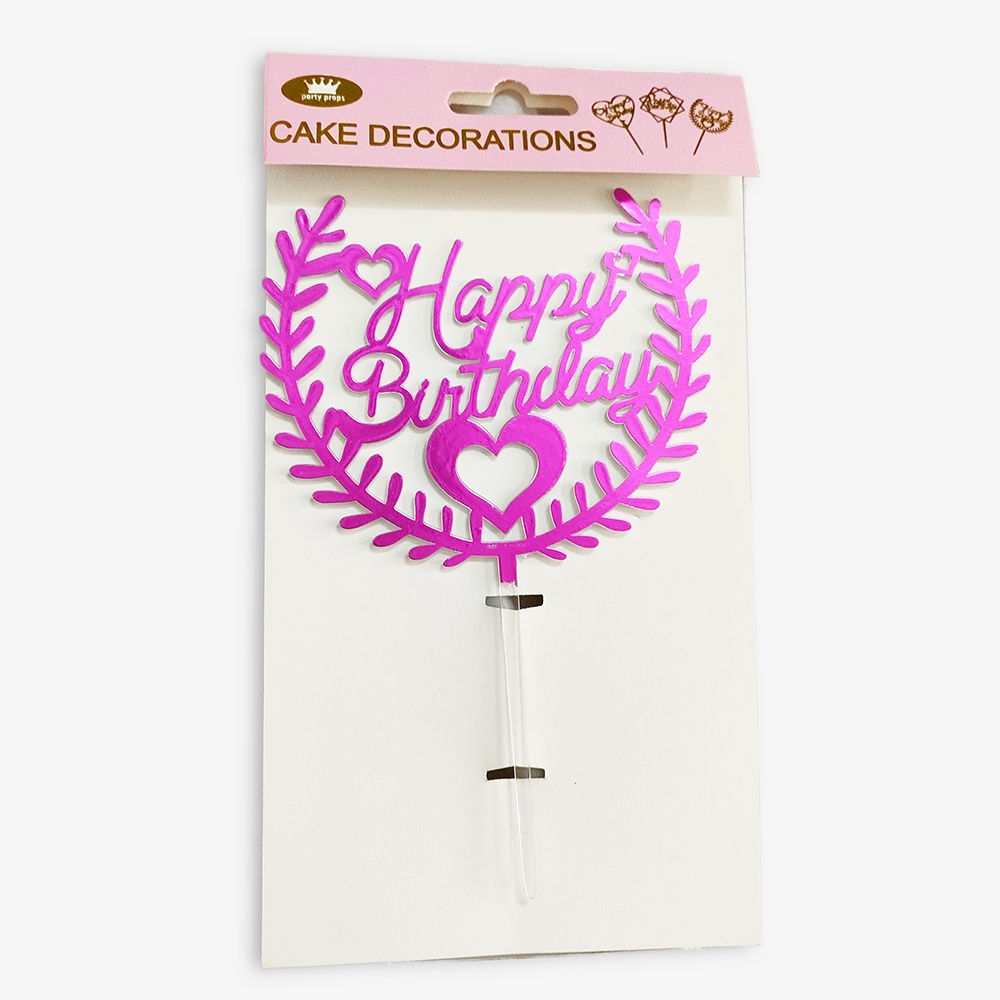 Toppers que cắm trang trí bánh sinh nhật Happy Birthday