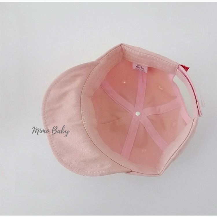 Mũ nón lưỡi trai thêu hình gấu dễ thương cho bé MH120 Mimo Baby